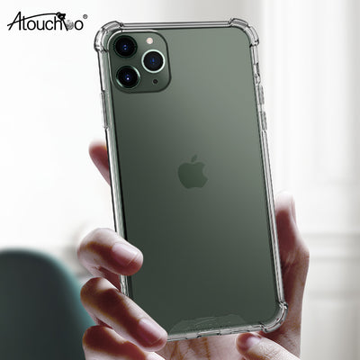 Transparent Shockproof Case for iPhone XR XS 11 Pro Max Shock-Absorption Bumper Cover HD Clear Case for iPhone 11 Pro 12 2020