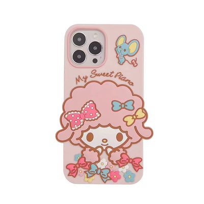 TPU Flower Lamb Mobile Phone Case With Cartoon Style For Iphone 11 12 13 14 Plus Pro Max