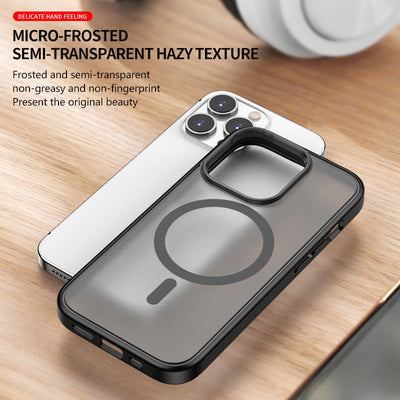 Factory Wholesale Magnetic Semi-transparent Shockproof Mobile Phone Case For IPhone 11 Pro Max