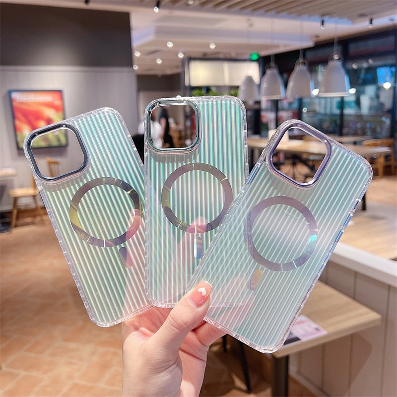 New Arrival High Quality Colourful Transparent Phone Case For Iphone 11 12 13 Pro Max Magnetic Wireless Charging Magsafe Cover