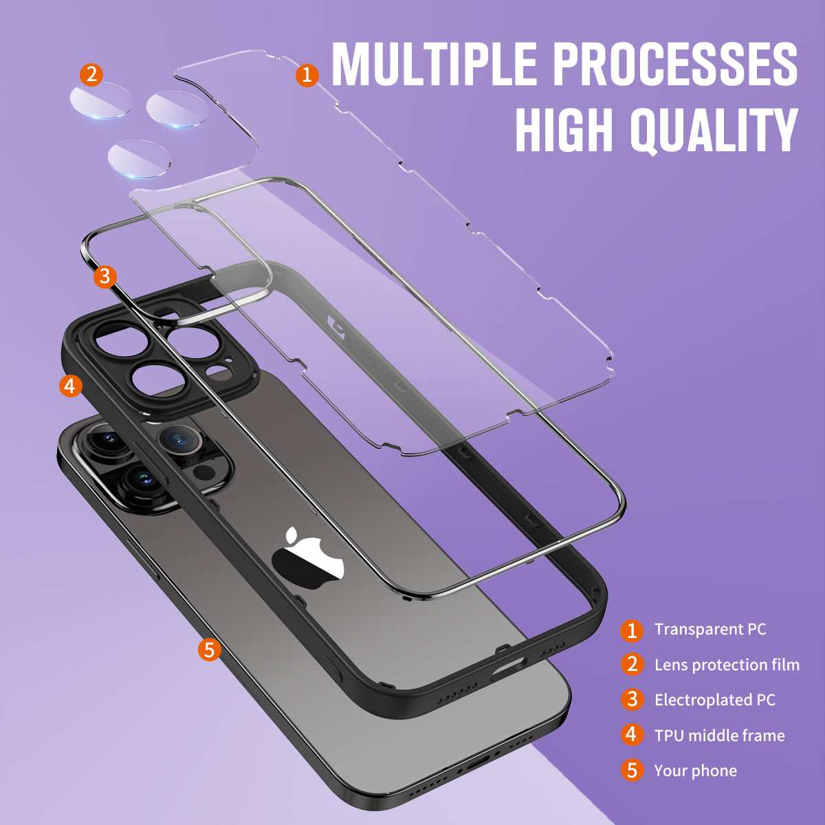 New arrival Magnetic absorption 7 gradient electroplated cell phone case is suitable for phone 14 pro max