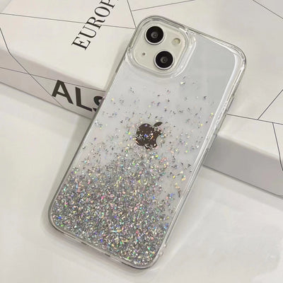 Airbag Shockproof Mobile Phone case clear Transparent Quicksand sequins phone case for iphone 14