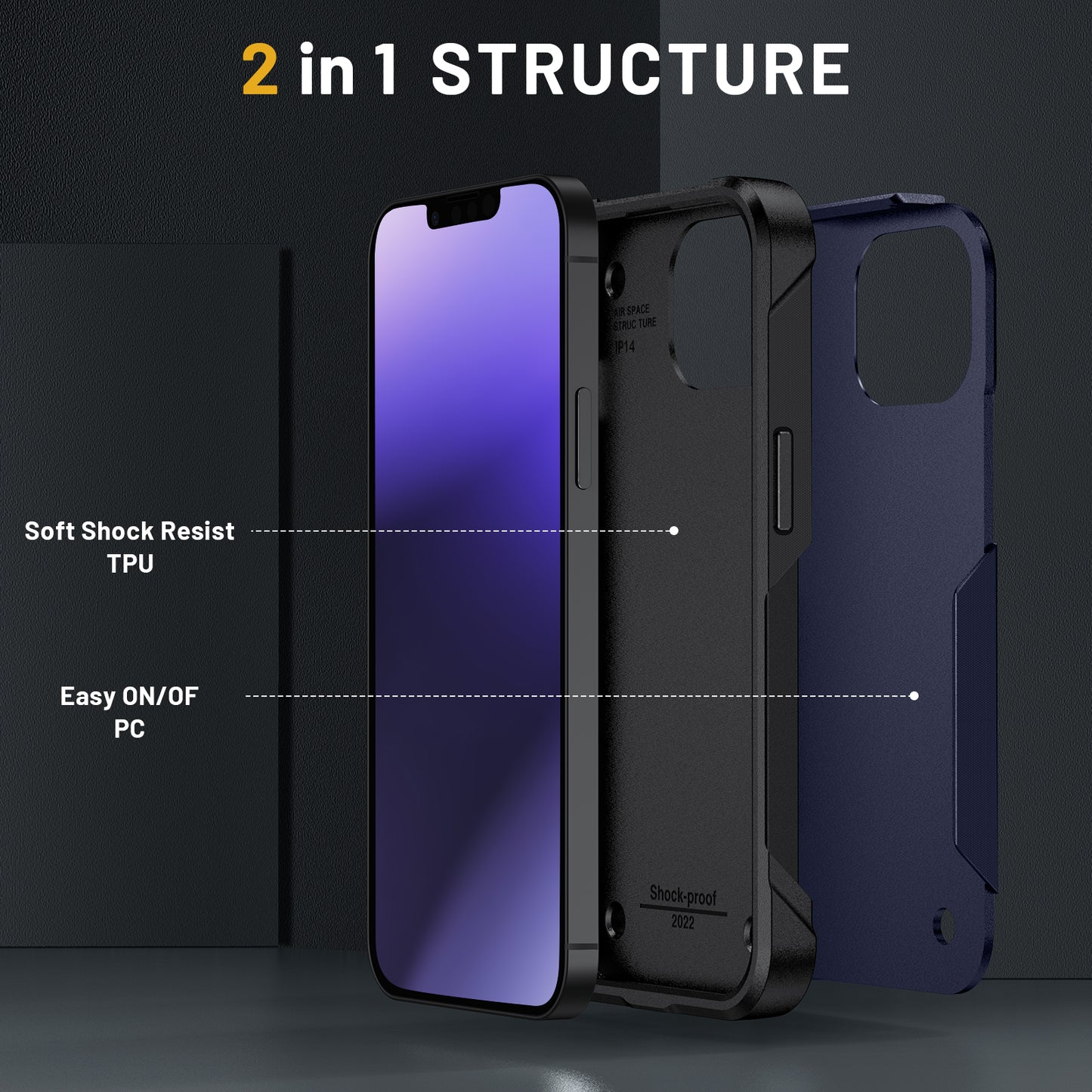 new personalized design high resilience tpu+pc material anti shock phone case for iphone 11 pro max