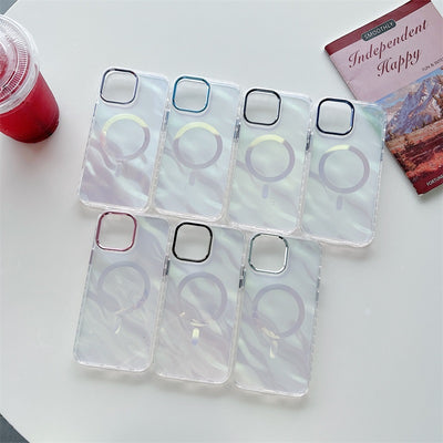 Fashion Trendy Wireless Charging Bumper Clear Tpu Smart Phone Case For Iphone 14 13 12 11 Pro Max Back Cover