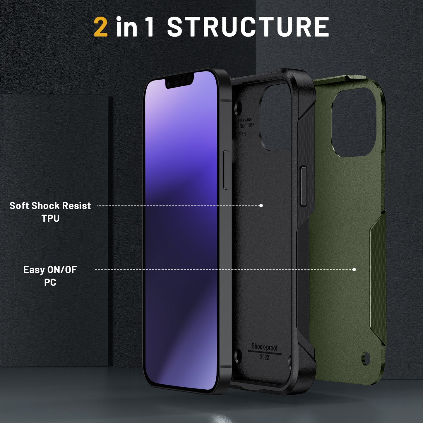 luxury guaranteed quality mobile accessories environmental 2 in 1 phone case for iphone 11