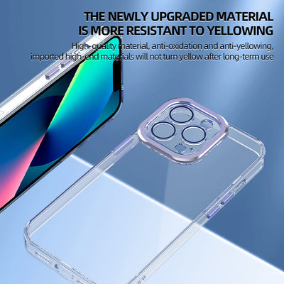 custom designer colorful transparent anti-fall metal shockproof tpu pc matte phone case for iphone 11 pro max