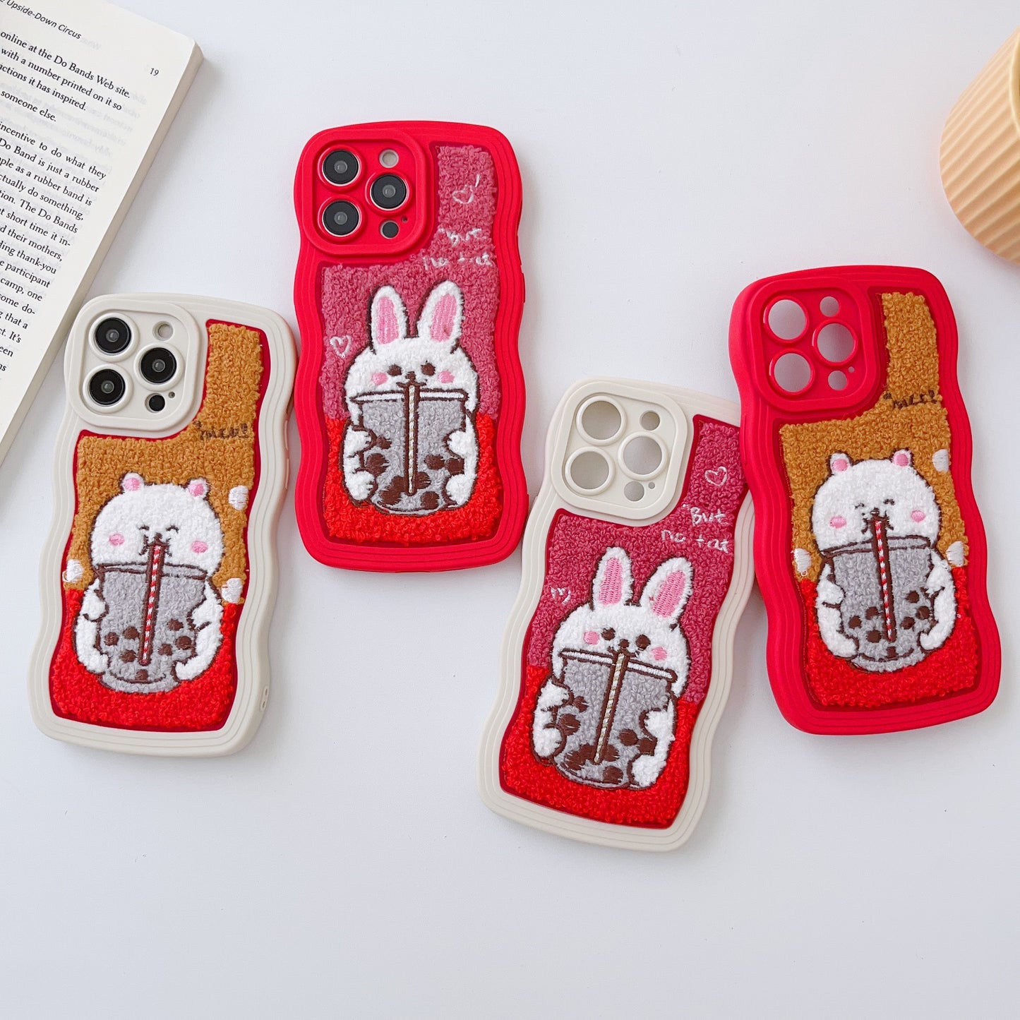 New Design Plush Rabbit Girls Protective Mobile Cell Phone Back Cover Case For iphone 12