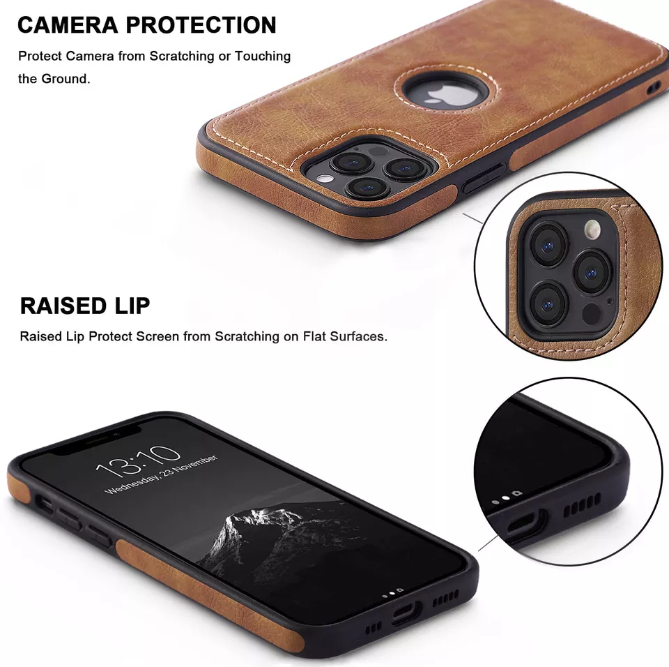 ITOP New Phone Cases Fashion Brand Cell Phone Leather Case with Logo Hole Luxury 13 14 for Apple Iphone 11 12 Waterproof Case