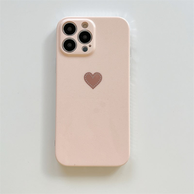 Candy Color Love Heart Pattern Phone Case For Iphone 11 12 13 Pro Max X Xr Xs Plus Soft Tpu Back Cover