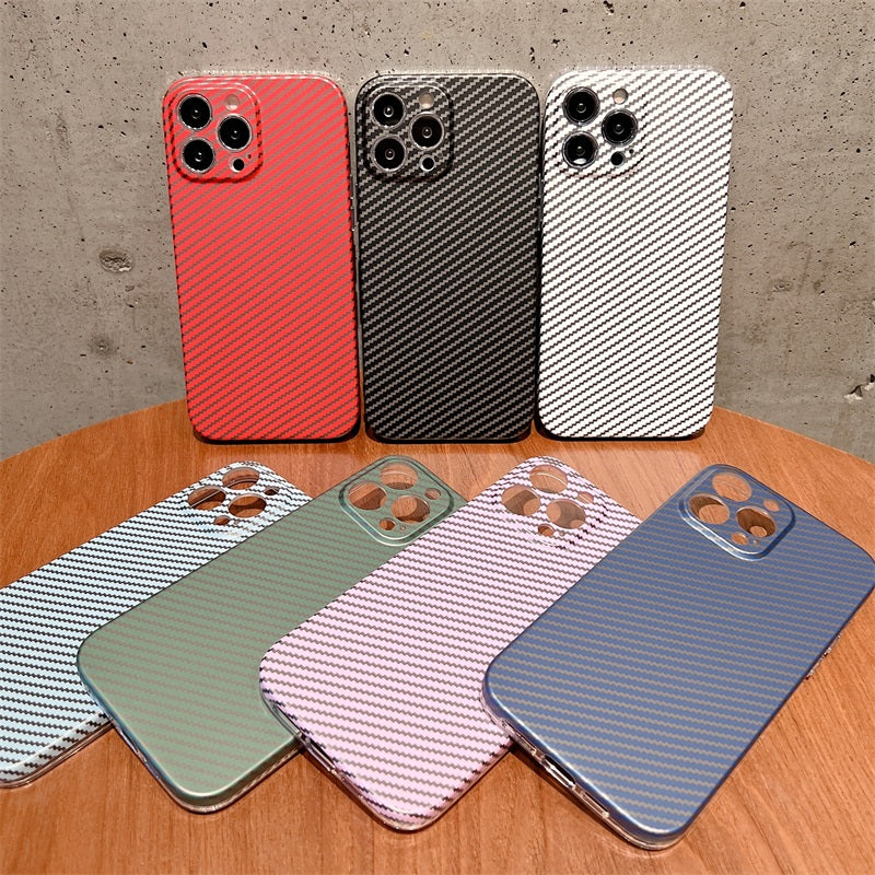 new frosted carbon ultra slim phone case for iphone 11 iphone 13 pro max iphone 14 pro camera protect tpu phone cover