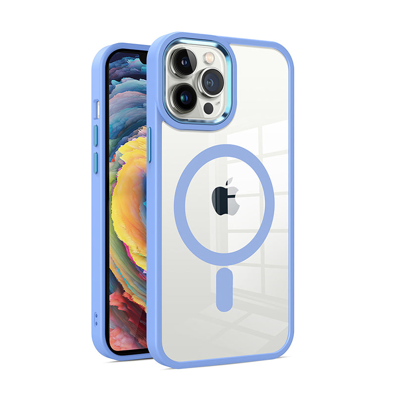 newest tpu+pc metal casefashion transparent magnetic phone case for iphone 11 pro max