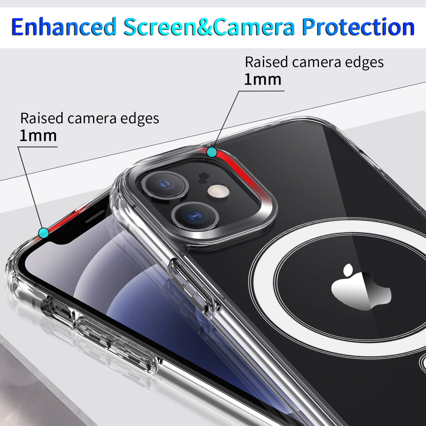 Luxury shockproof Clear PC TPU magnetic phone case Transparent Wireless Charger Phone Cases for iphone 14