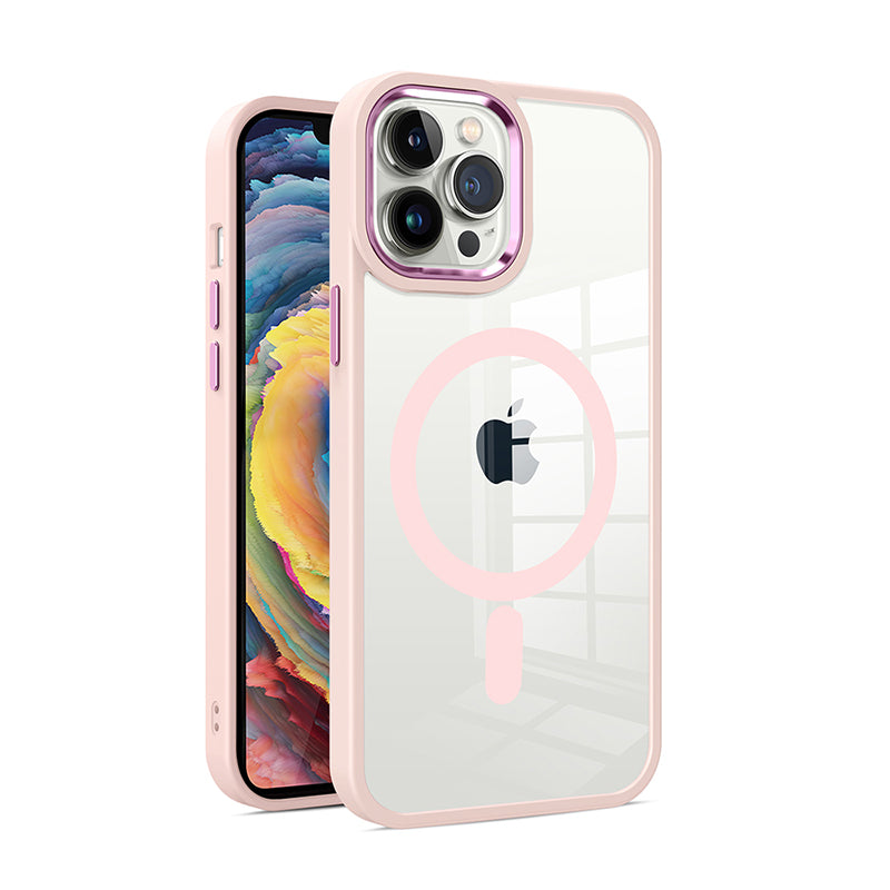 New Products Transparent case Wireless Charging Clear Magnetic Phone Case for iphone 14 max