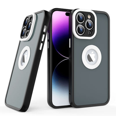 Skin Feel Logo Hole Wireless Charger Shockproof Hard PC Mobile Phone Case For Iphone 11 12 13 14 Pro Max With Lens Protection