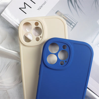 new fashion solid color soft touch phone case Shockproof Mobile Back Cover for iphone 14