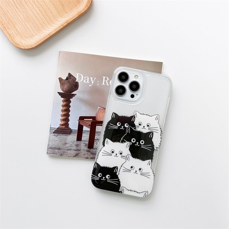 Ins Cute Funny Cat Phone Case For Iphone 14 13 12 11 Pro Max Creative Shockproof Soft Cover