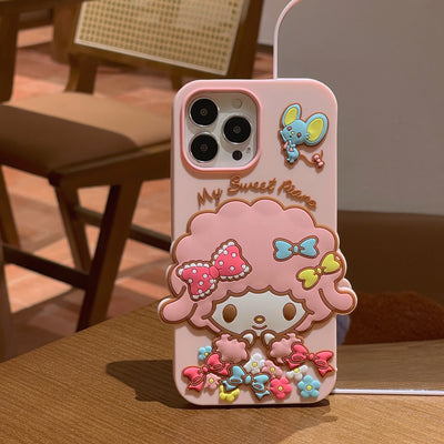 TPU Flower Lamb Mobile Phone Case With Cartoon Style For Iphone 11 12 13 14 Plus Pro Max