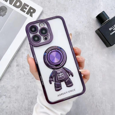 sublimation tpu clear silicone astronaut wireless magnetic charger phone case for iphone 11