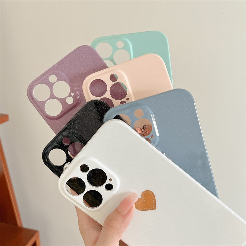 Candy Color Love Heart Pattern Phone Case For Iphone 11 12 13 Pro Max X Xr Xs Plus Soft Tpu Back Cover