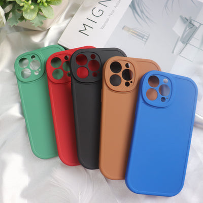 simple graceful camera lens protective pure color mobile phone cover shell for iphone 11 pro max