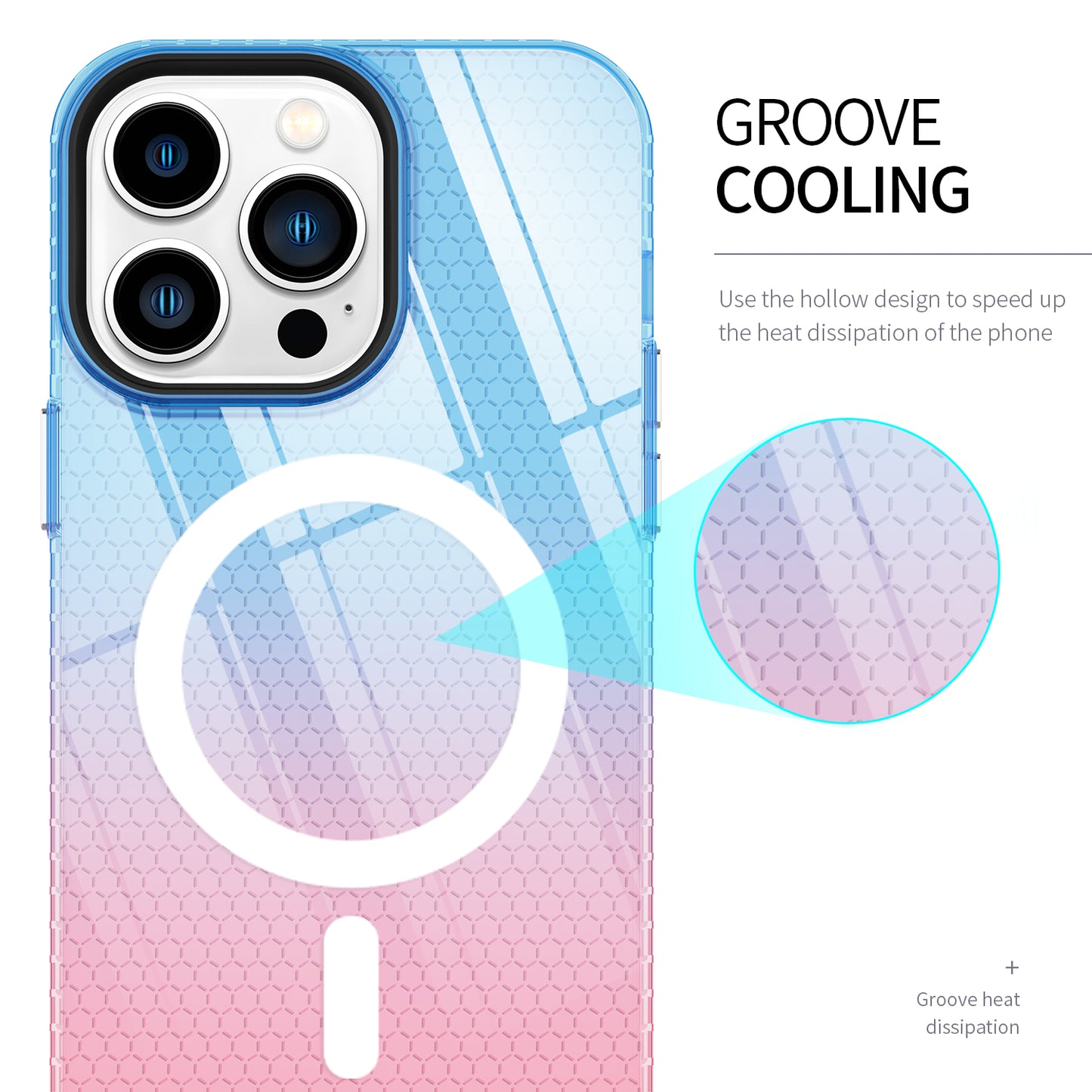 Luxury Gradient Tpu Wireless Charging Phone Back Cover Magnetic Suction Phone Case For Iphone 11 Pro Max