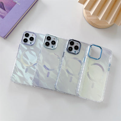 Fashion Trendy Wireless Charging Bumper Clear Tpu Smart Phone Case For Iphone 14 13 12 11 Pro Max Back Cover