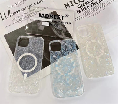 New Arrival Support Wireless Charging mobile Phone cover Clear Magnetic phone case for iphone 14