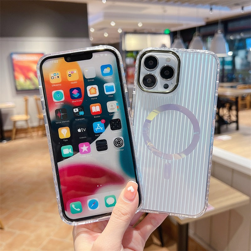 New Arrival High Quality Colourful Transparent Phone Case For Iphone 11 12 13 Pro Max Magnetic Wireless Charging Magsafe Cover