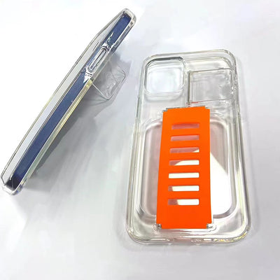 New product transparent mobile phone case with hand strap case for iphone 12 pro silicon cover