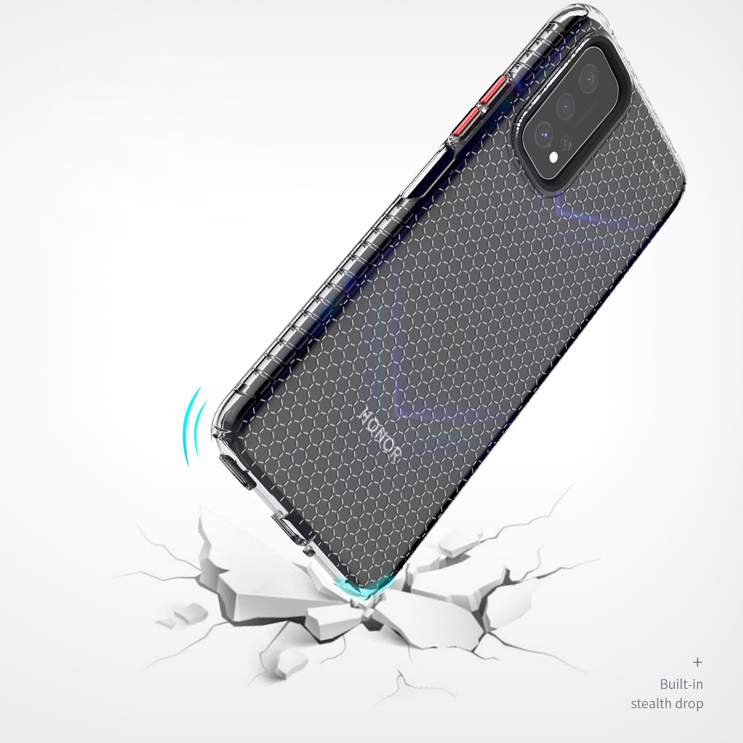 Atouchbo TPU Honeycomb Phone Case Back Cover for Honor V30