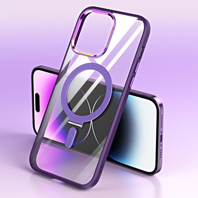 dazzle color magnetic safed phone case aviation alloy bracket wireless charge back cover for iphone 11