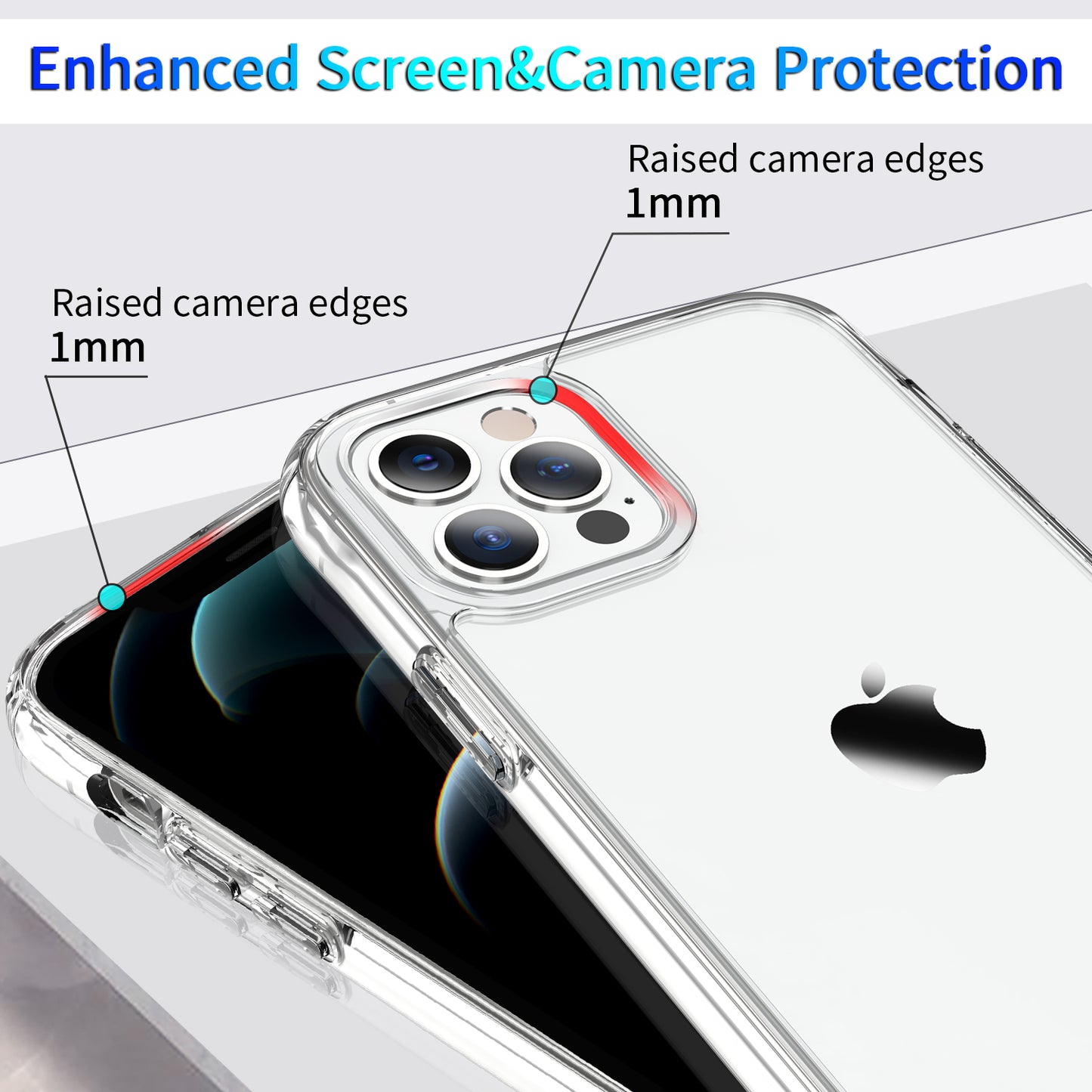 clear shockproof transparent hard acrylic phone case for iphone 11 air-bag anti-fall silicone cover