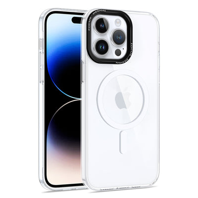 Metal lens frame protection high permeability magnetic phone case Tpu Cover For Iphone 11 12 13 14 15 Pro Max