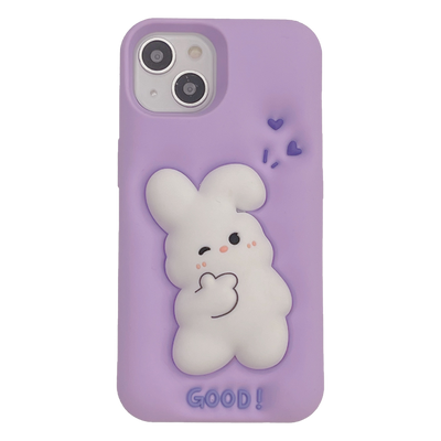 Amazon Popular 3D Rabbit Pattern Mobile Protection TPU Silicon Covers Cases For Iphone 11 14 Case 12 13 Pro Max