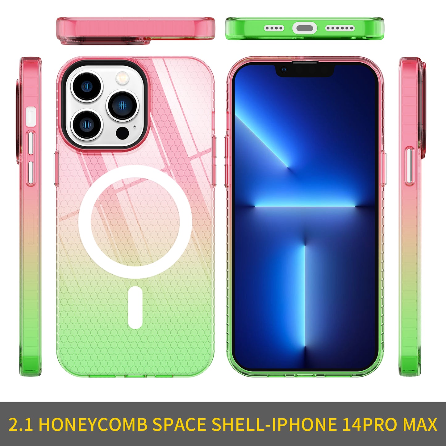 High Quality Magnetic Colorful  case Suction Wireless Charging Cell Phone Case for iphone 14