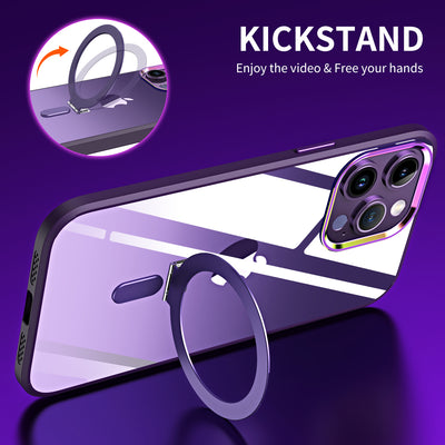 new Designer Luxury Clear Magnetic Suction Wireless Charging Phone Case for iphone 14 pro