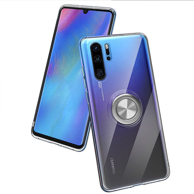 New product clear TPU magnetic ring holder mobile phone case back cover for HUAWEl P30 Pro