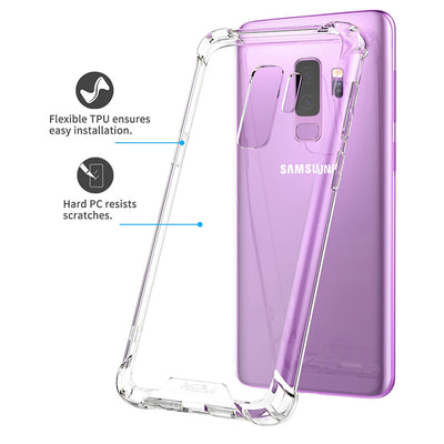 For Samsung Galaxy S9 Case Crystal Clear Shockproof Case Reinforced Corners Transparent S9 Plus Phone Cover