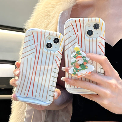 Stripe phone case customize Christmas OEM/ODM mobile phone case Christmas phone case for iPhone 14 13 12 11