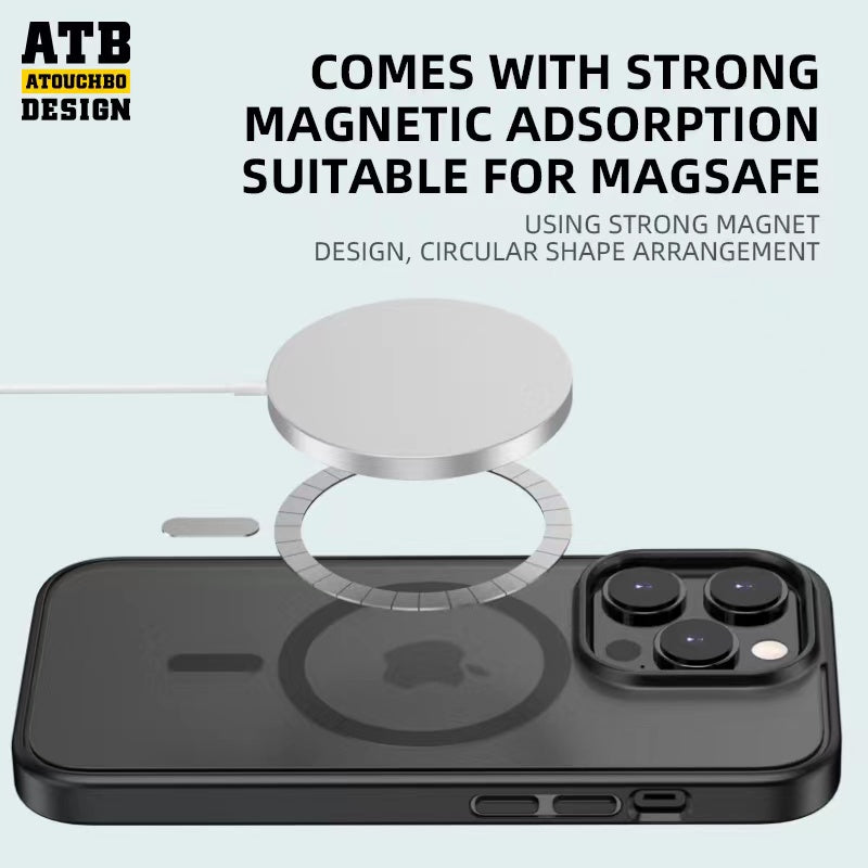 High end PC+TPU case Translucent Frosted Matte Case for Magsafe Magnetic Case For iPhone 14 13 12 Pro Max