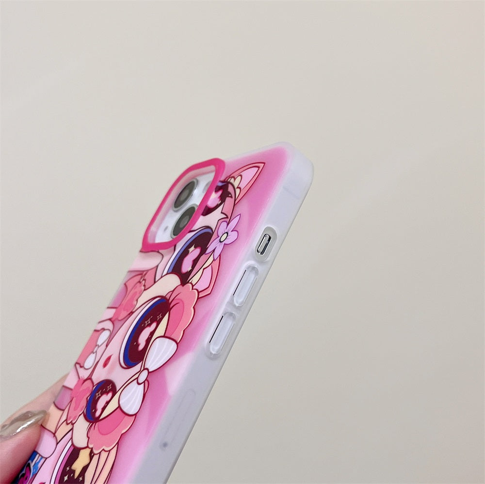 2023 Pink cartoon cute phone cover shockproof phone case for iphone 12