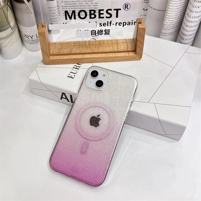 Hot sale wireless charging clear phone case shockproof magnetic transparent phone case for iphone 14