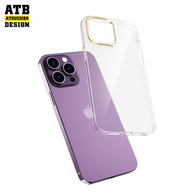 Atouchbo shockproof clear tpu transparent luxury designer cover for  mobile iphone 13 14 pro max phone case