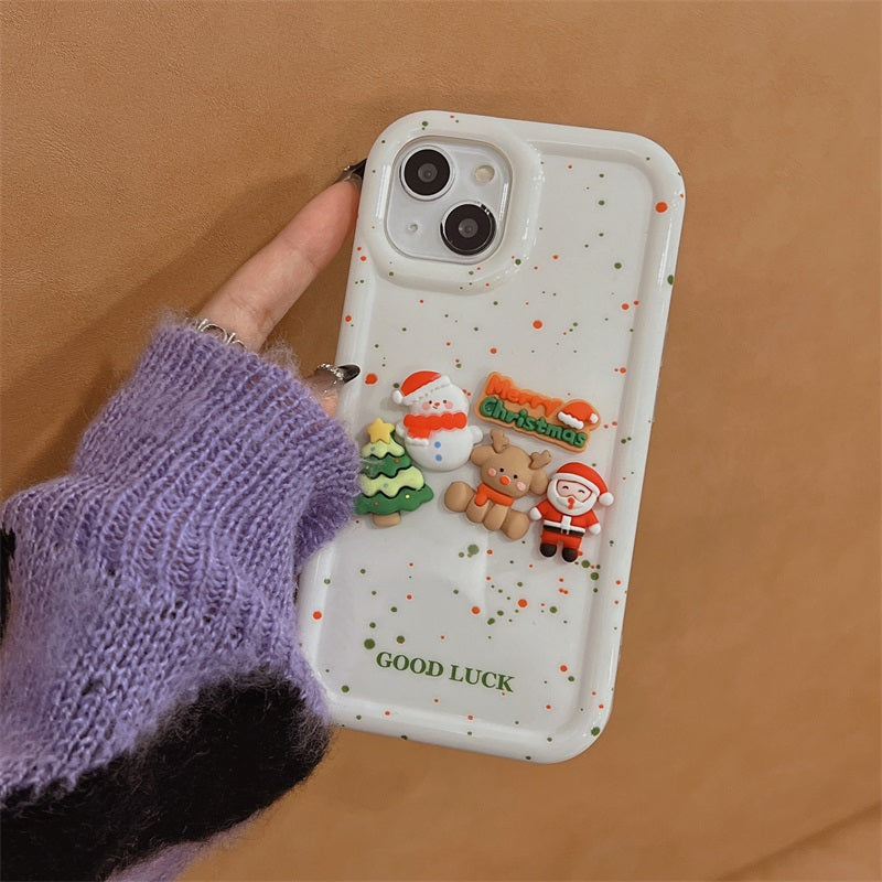 Christmas sticker case customize logo OEM/ODM mobile phone case Christmas phone case for iPhone 14 13 12 11