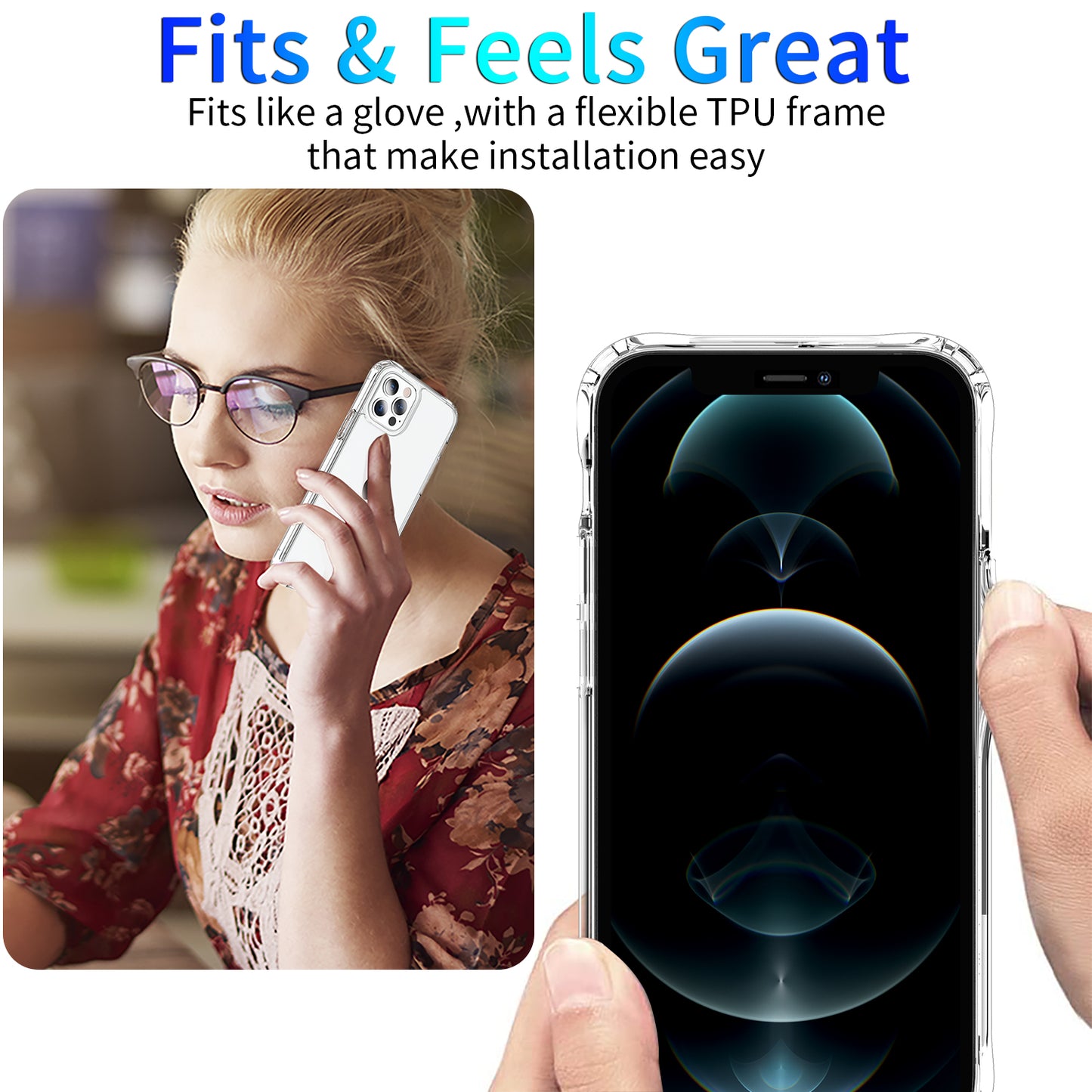 clear shockproof transparent hard acrylic phone case for iphone 11 air-bag anti-fall silicone cover