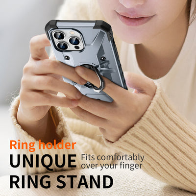 kickstand military shockproof phone case ring holder shockproof armor phone case for iphone 11