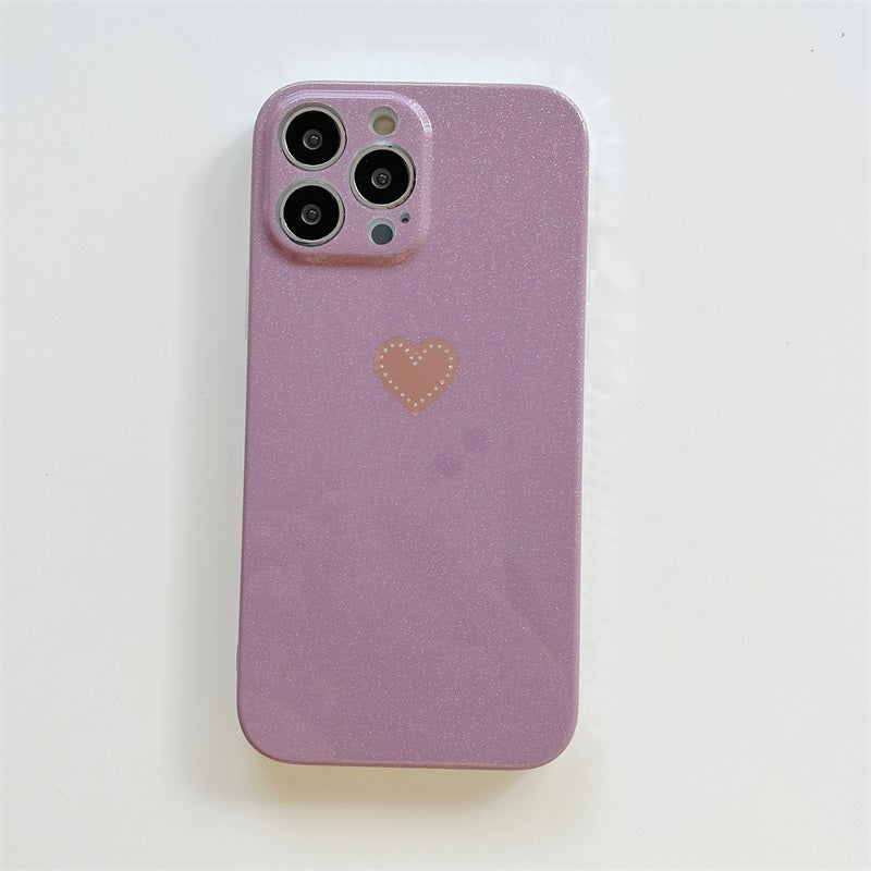 Candy Color Love Heart Pattern Phone Case For Iphone 11 12 13 Pro Max X Xr Xs Plus Soft Tpu Back Cover