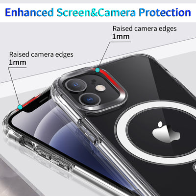 new products 2022 unique four corner shockproof clear phone case for iphone 11 magnetic wireless charging