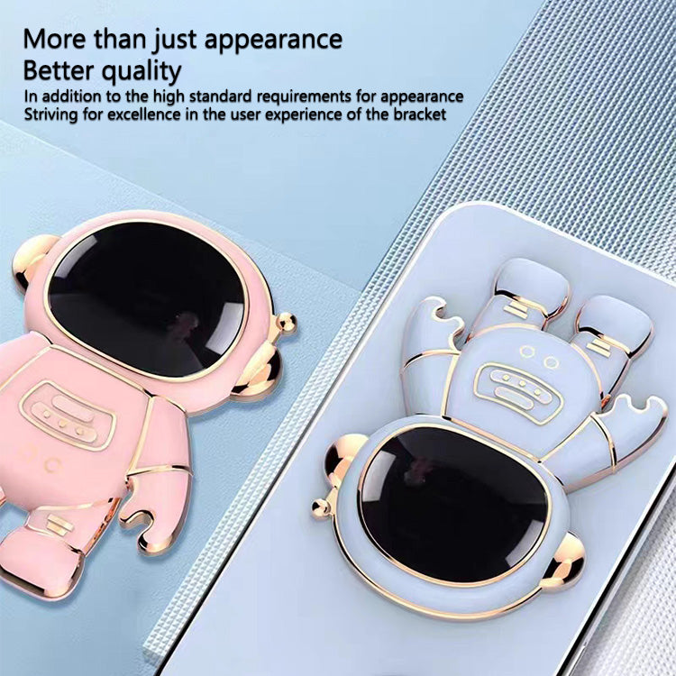 2023 New Arrival Electroplated astronaut folding stand mobile phone case for iPhone 11 12 13 14 pro max X XS XR phone case