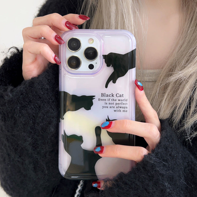 Shockproof Tpu Clear Cat Beautiful Phone Case For Women Latest For Iphone 11 12 13 14 Cases Luxury Design